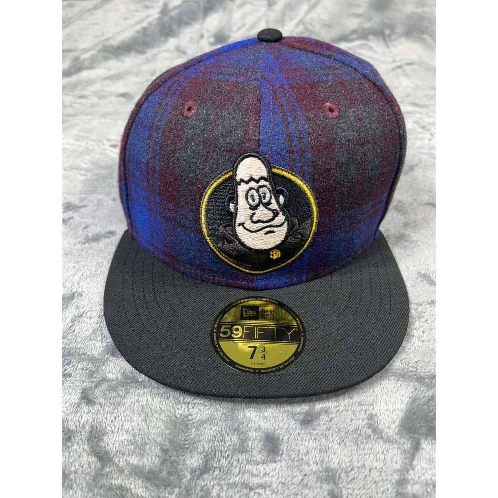 59fifty San Diego Padres Hat Cap 7 3/4 Fitted Retro‎ City Flannel Plaid Era NEW